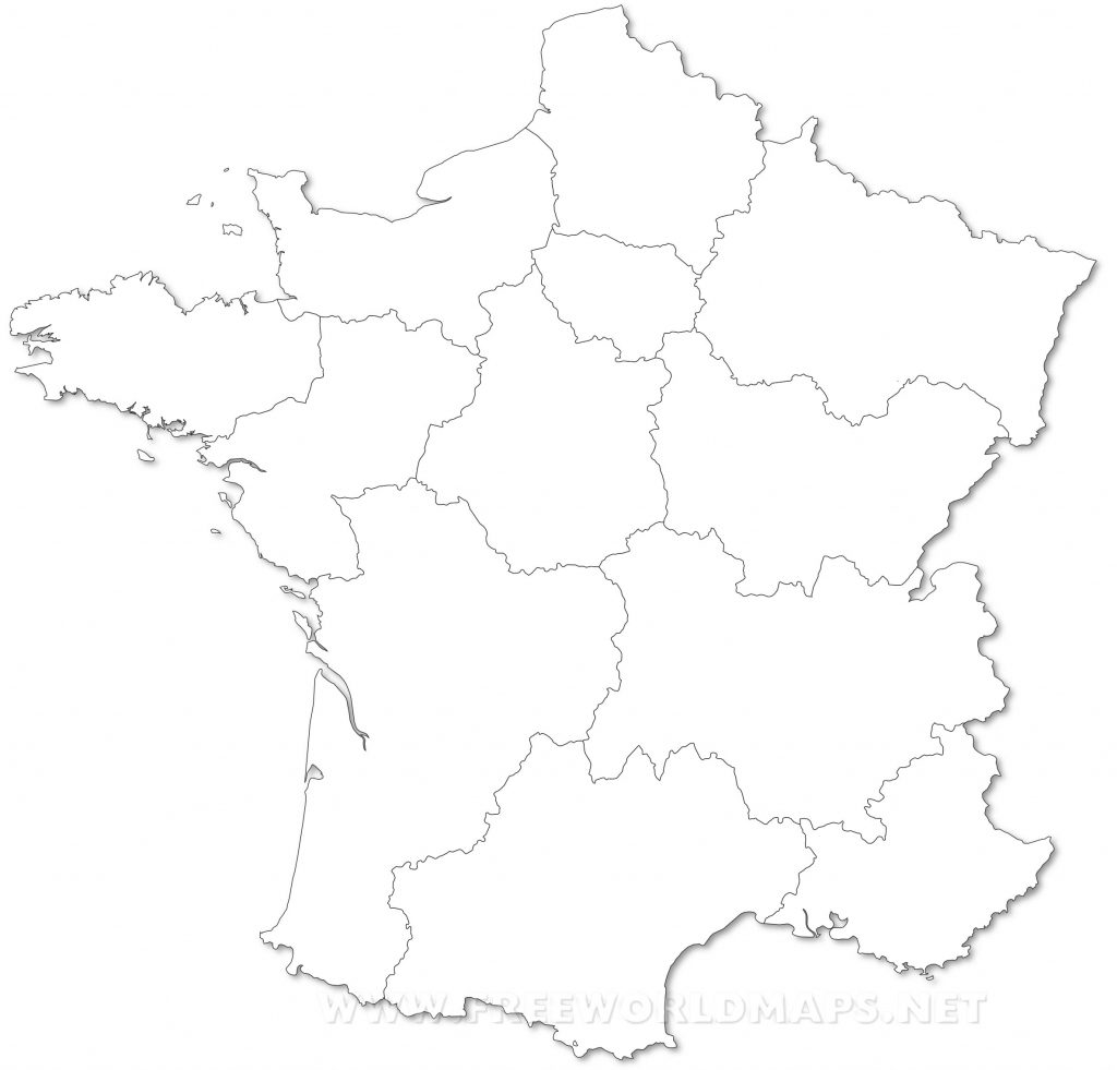 France Political Map Regarding Map Of France Outline Printable