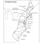 13 Colonies Blank Map Free Printable Pdf Labeled Inside Map Of The Thirteen Colonies Printable
