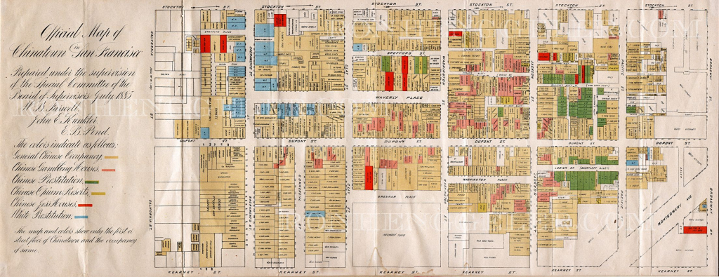 1880S Map Of Chinatown | Old San Francisco | San Francisco Map, San within Printable Map Of Chinatown San Francisco