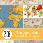 20 Free Vintage Map Printable Images | Remodelaholic #art For Create Printable Map