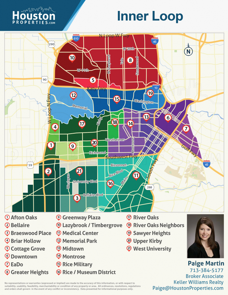 2019 Update: Houston Neighborhoods | Houston Map, Real Estate, Homes for Downtown Houston Map Printable