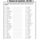 50 States Capitals List Printable | Back To School | States Within States And Capitals Map Test Printable