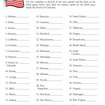 50+States+And+Capitals+Worksheet | School | States, Capitals, United With Regard To Blank States And Capitals Map Printable