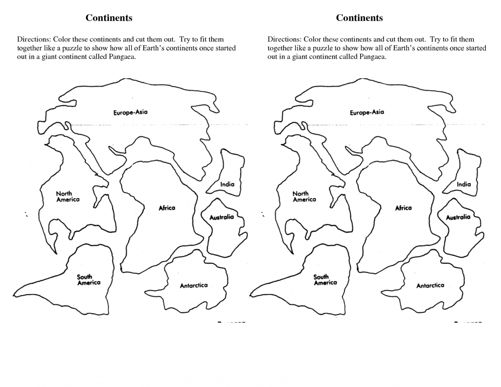 7 Continents Cut Outs Printables | World Map Printable | World Map for Seven Continents Map Printable