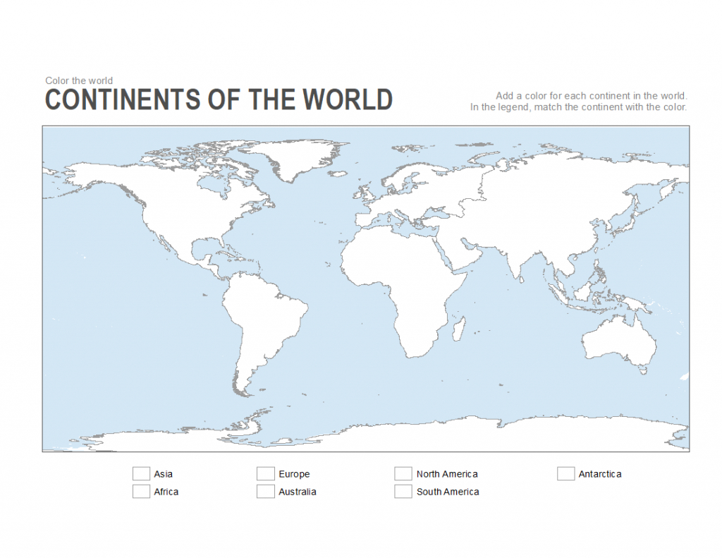 7 Printable Blank Maps For Coloring Activities In Your Geography Inside Seven Continents Map 