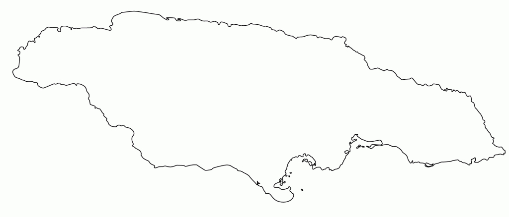 A Blank Map Of Jamaica - Aka An Outline Map Of Jamaica for Printable Map Of Jamaica