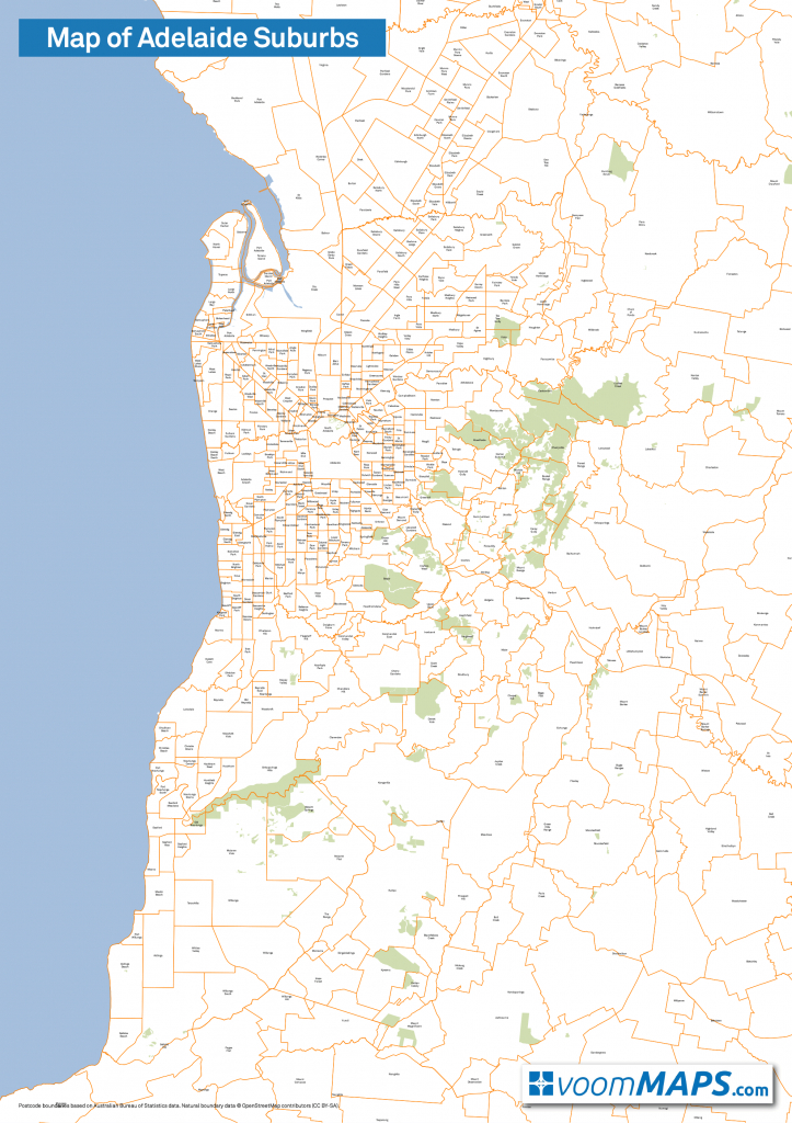 Adelaide Suburbs Map – Voommaps inside Printable Map Of Adelaide Suburbs