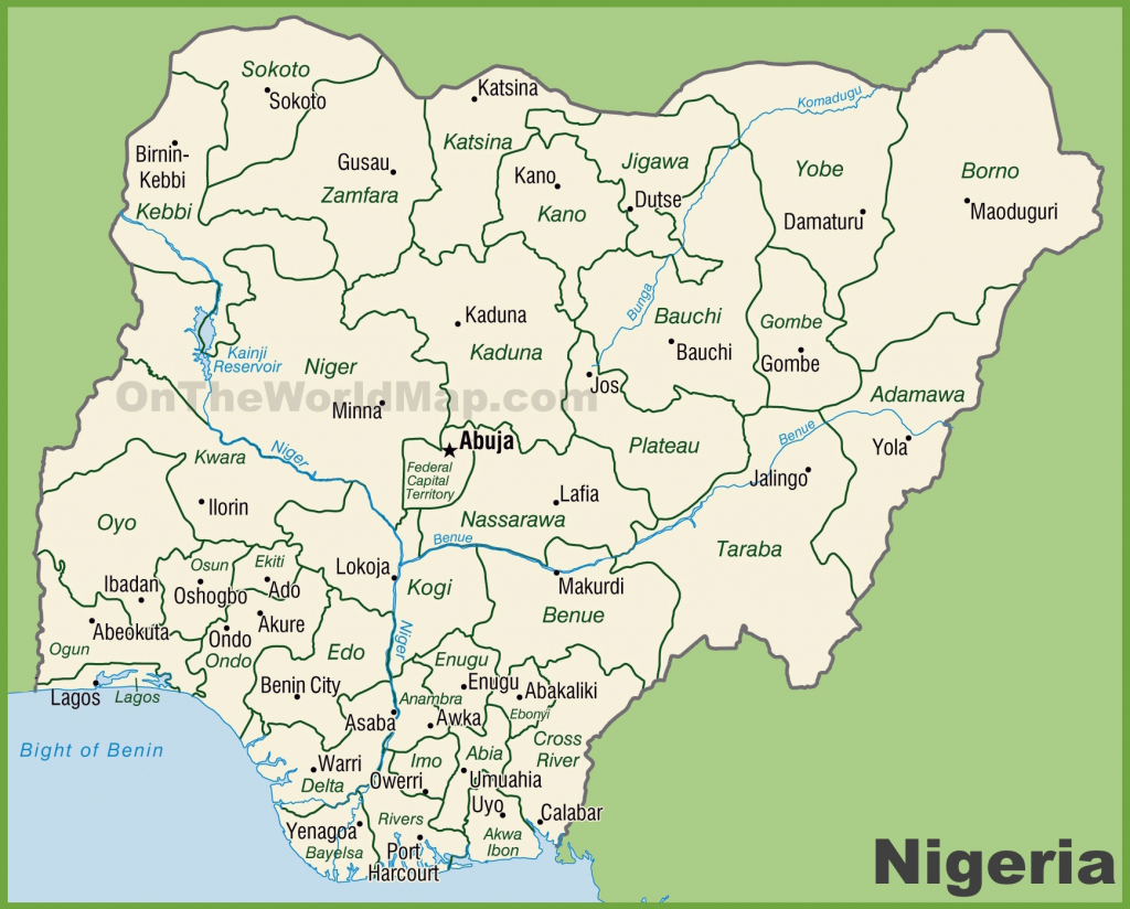 Administrative Divisions Map Of Nigeria with Printable Map Of Nigeria