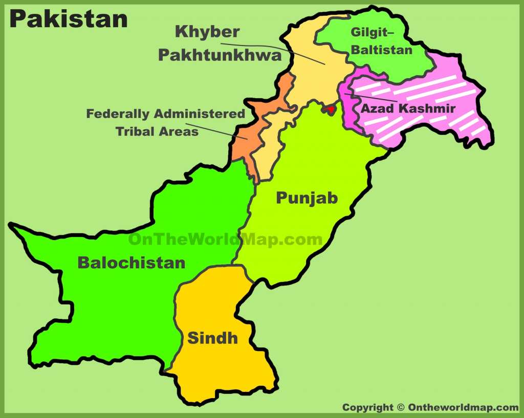 Administrative Divisions Map Of Pakistan with Printable Map Of Pakistan