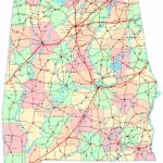 Alabama Printable Map Intended For Printable Alabama Road Map