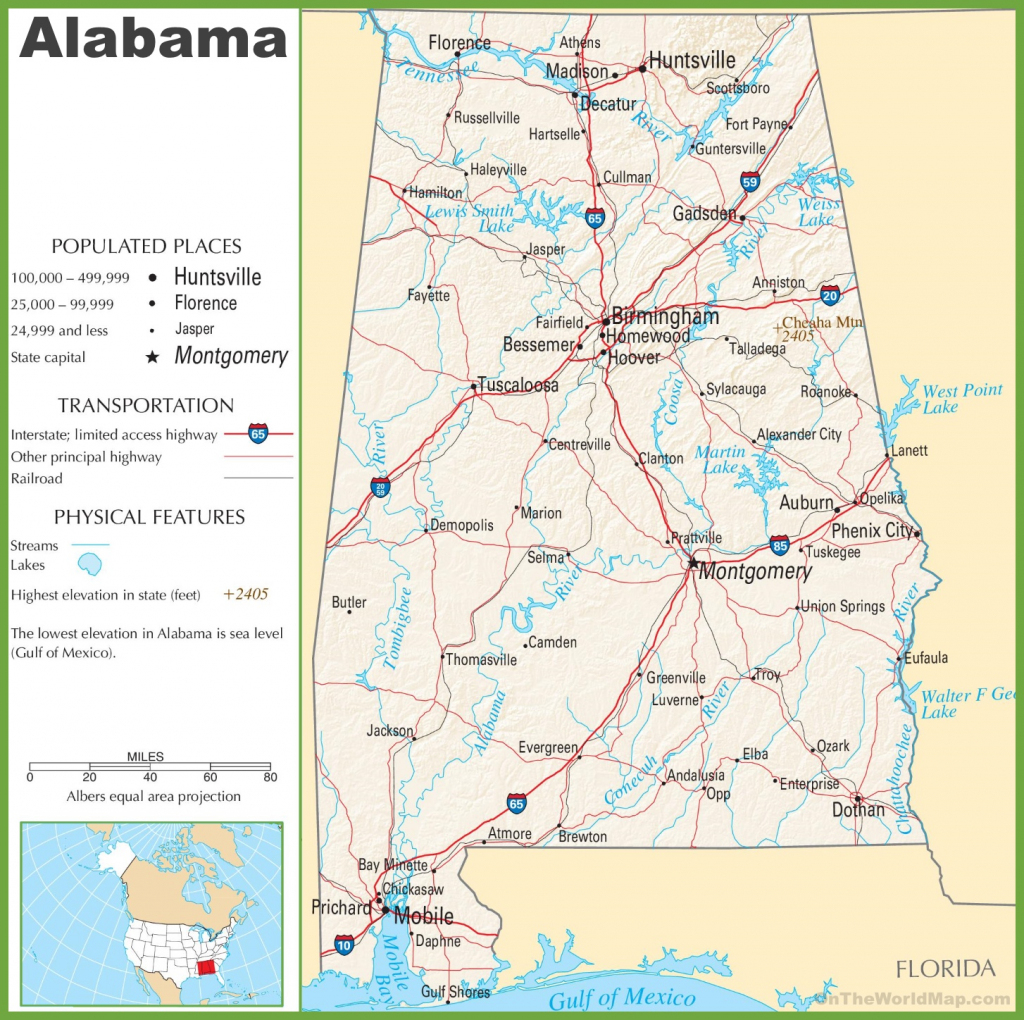 Alabama State Maps | Usa | Maps Of Alabama (Al) within Printable Alabama Road Map