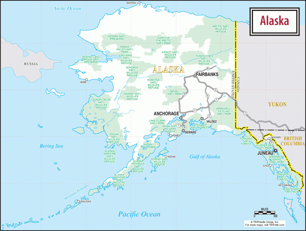Alaska Map with regard to Printable Map Of Alaska