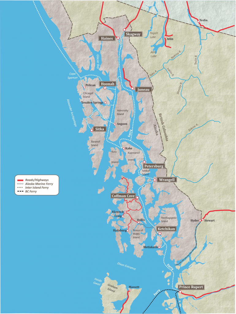 Alaska Maps Of Cities, Towns And Highways with Printable Map Of Alaska With Cities And Towns