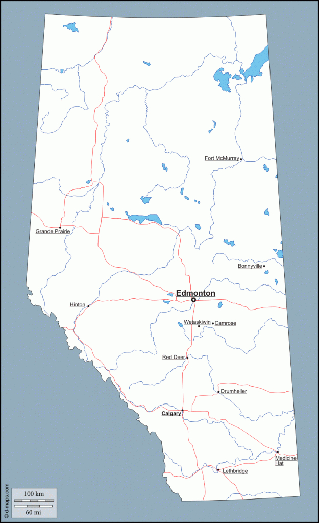 Alberta : Free Map | Grade 4 | Map Outline, Free Maps, Social Studies inside Free Printable Map Of Alberta