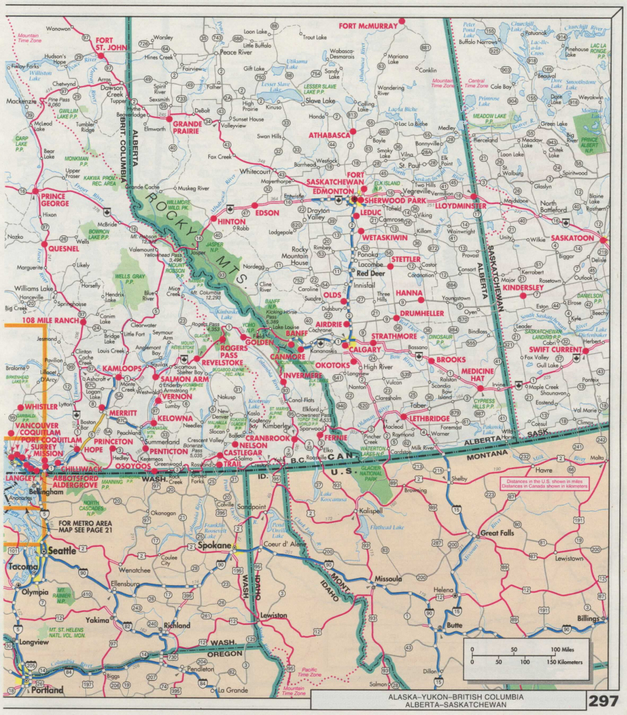 Alberta Road Map And Travel Information | Download Free Alberta Road Map inside Printable Alberta Road Map