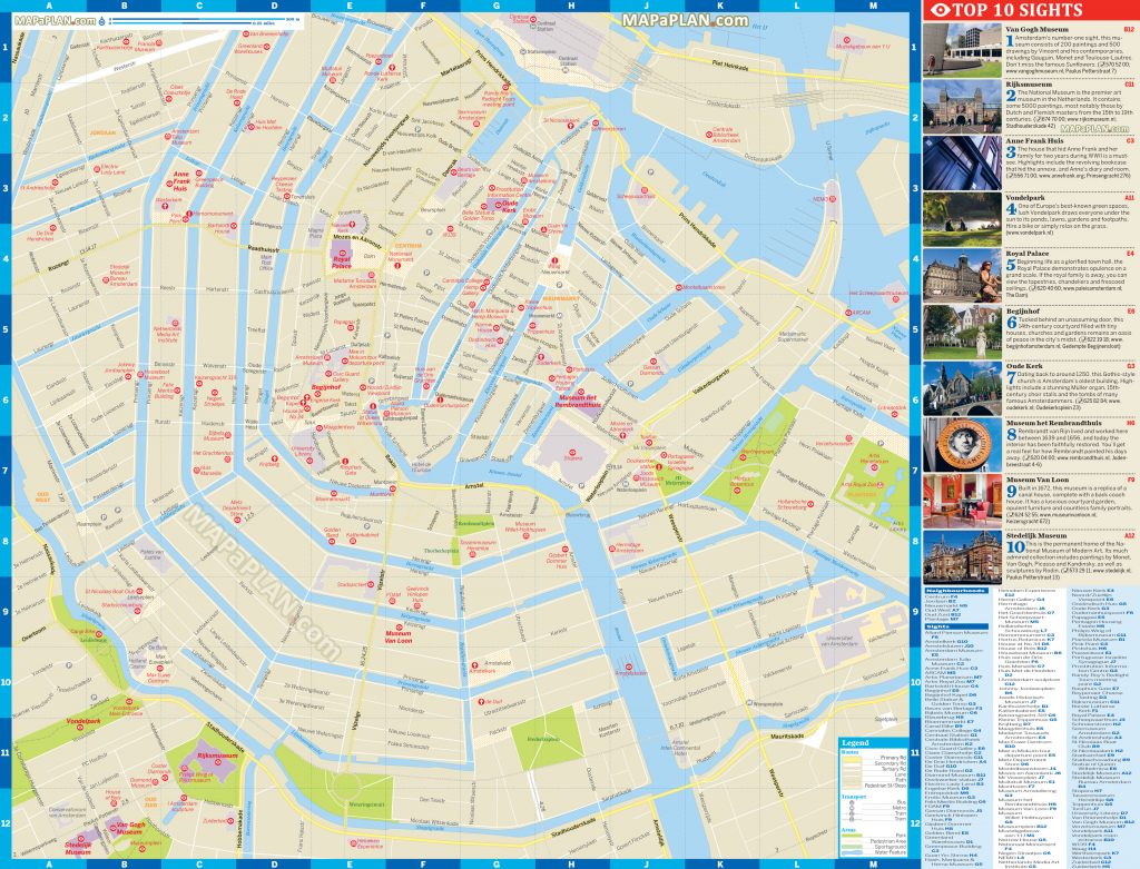 Amsterdam Maps - Top Tourist Attractions - Free, Printable City with Amsterdam Street Map Printable