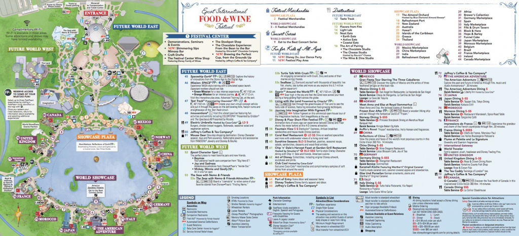 Amusing Food Photos Epcot Map 2017 Pdf Epcot Holiday Map 2017 Wine with Printable Epcot Map 2017