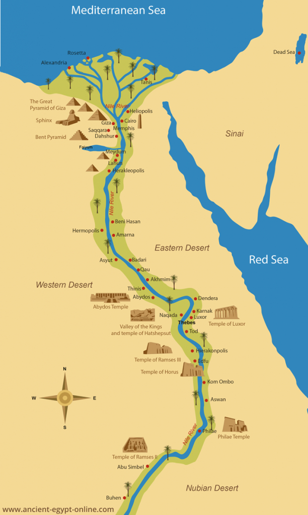 Ancient Egypt Maps within Ancient Egypt Map Printable