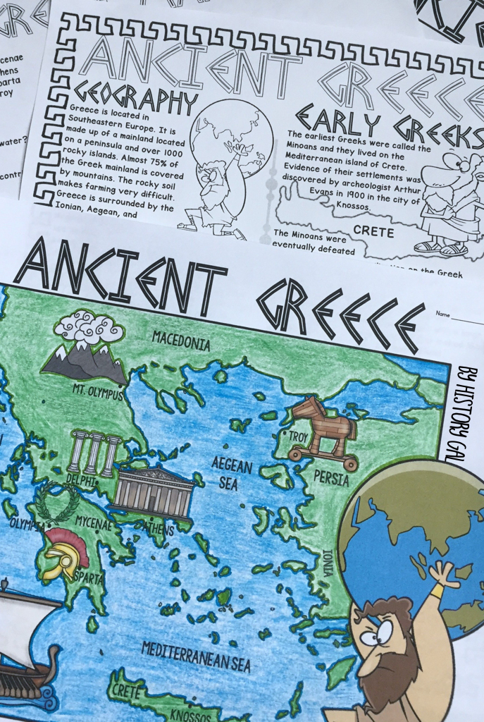 Ancient Greece Map Activity | History Gal | Map Activities, Ancient within Map Of Ancient Greece Printable