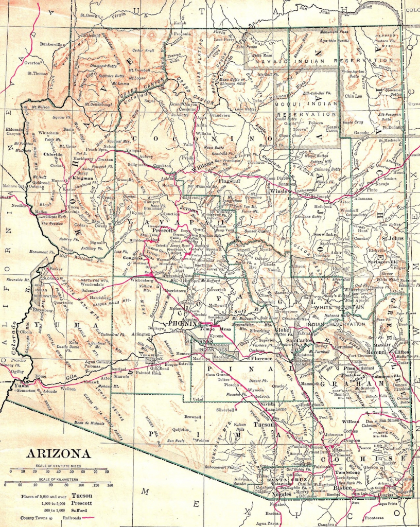 Antique Images: Printable Antique Map Free Image United States with Free Printable Map Of Arizona