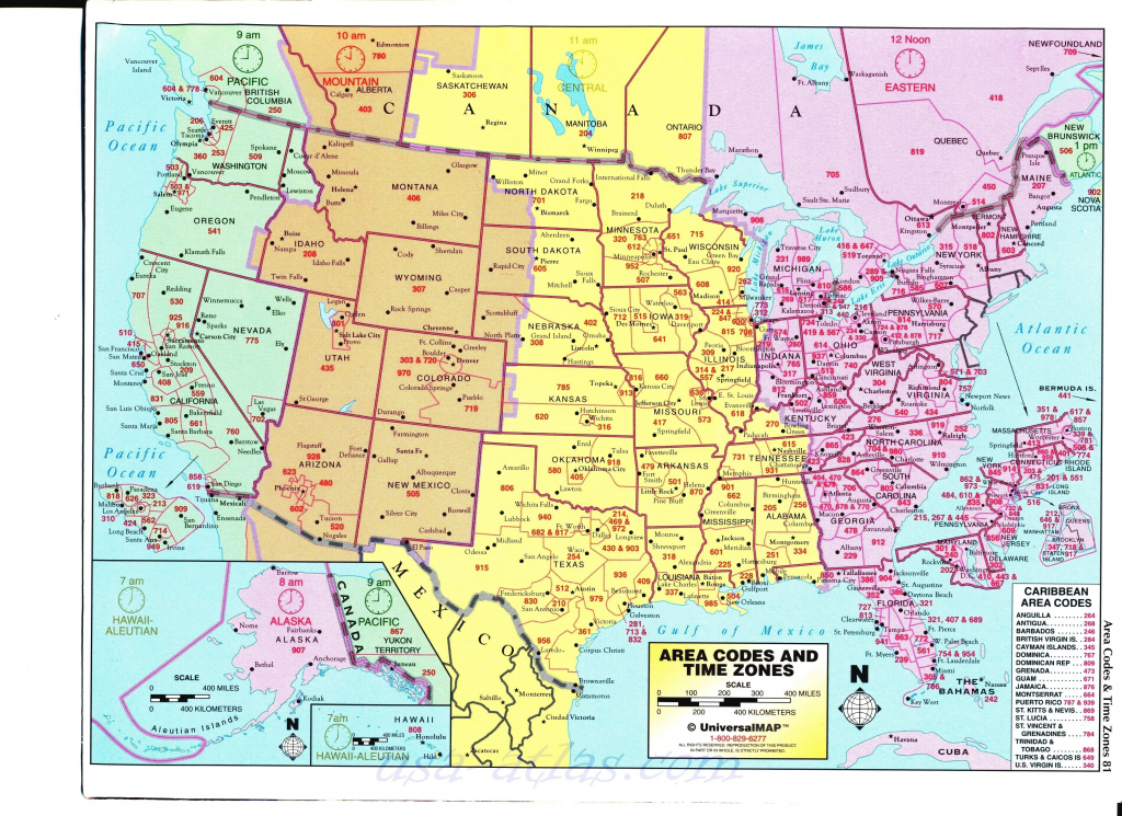 Area Code Map Of Us And Canada Mapareacodetimezones Lovely Us Canada within Printable Us Map With Time Zones And Area Codes