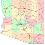 Arizona Printable Map Within Free Printable Map Of Arizona