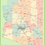 Arizona Road Map With Cities And Towns In Printable Map Of Arizona
