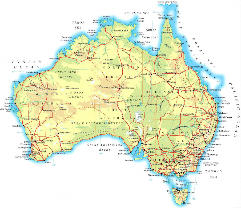 Australia Maps | Printable Maps Of Australia For Download in Printable Map Of Australia
