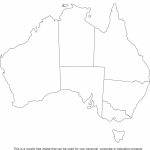Australia Printable, Blank Maps, Outline Maps • Royalty Free Inside Blank Map Of Australia Printable