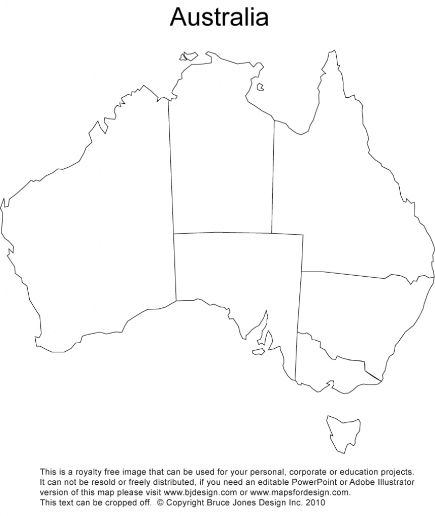 Australia Printable, Blank Maps, Outline Maps • Royalty Free inside Blank Map Of Australia Printable