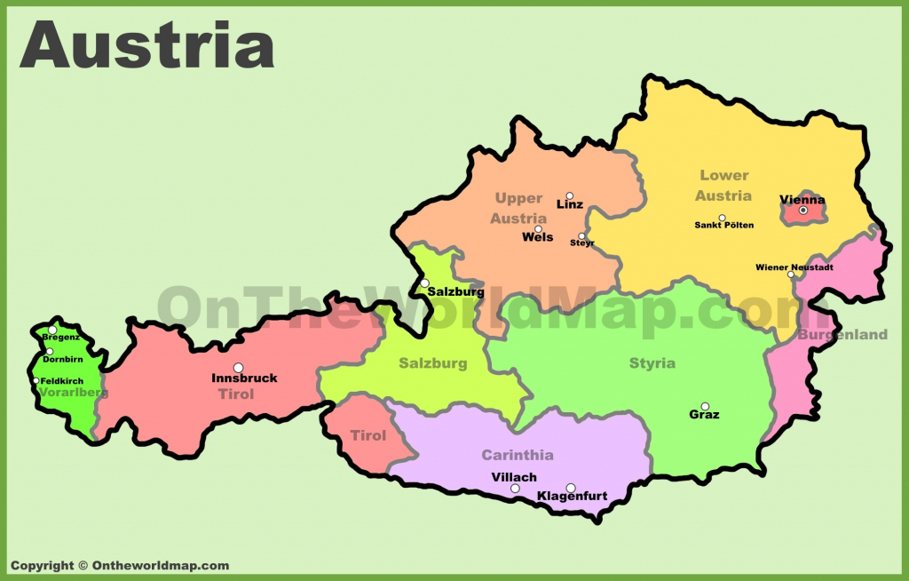 Austria Maps | Map Of Austria inside Printable Map Of Austria