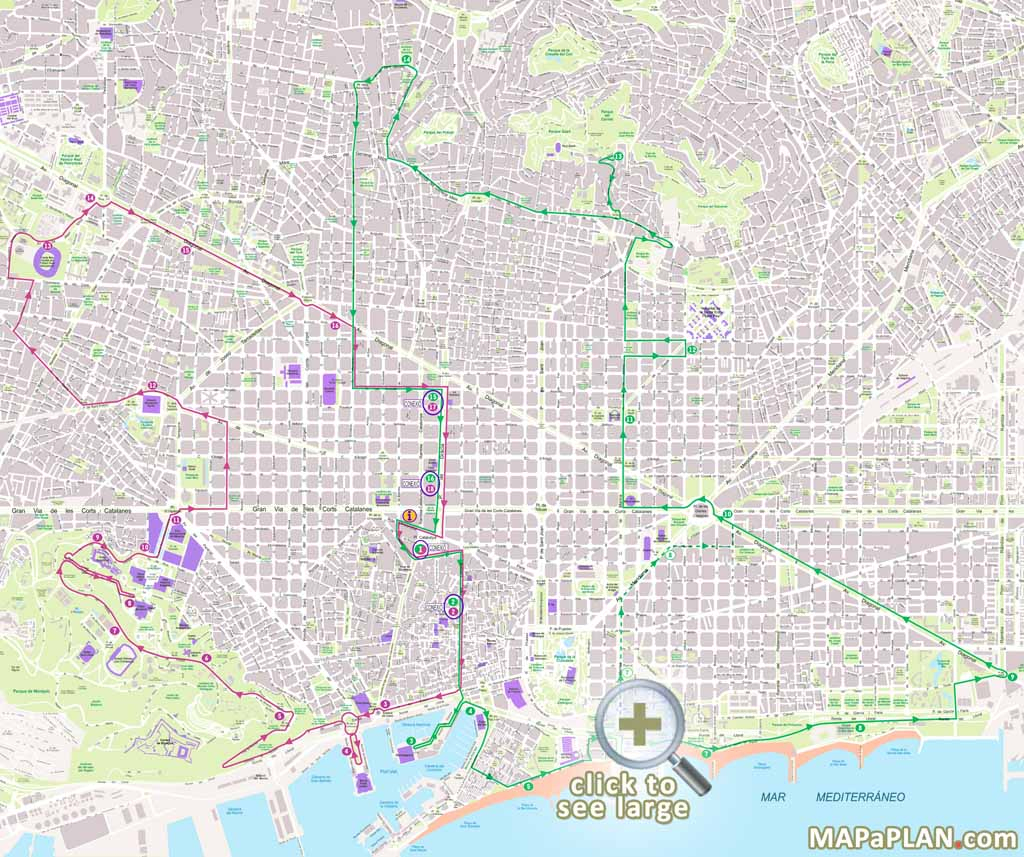 Barcelona Maps - Top Tourist Attractions - Free, Printable City for Barcelona Street Map Printable