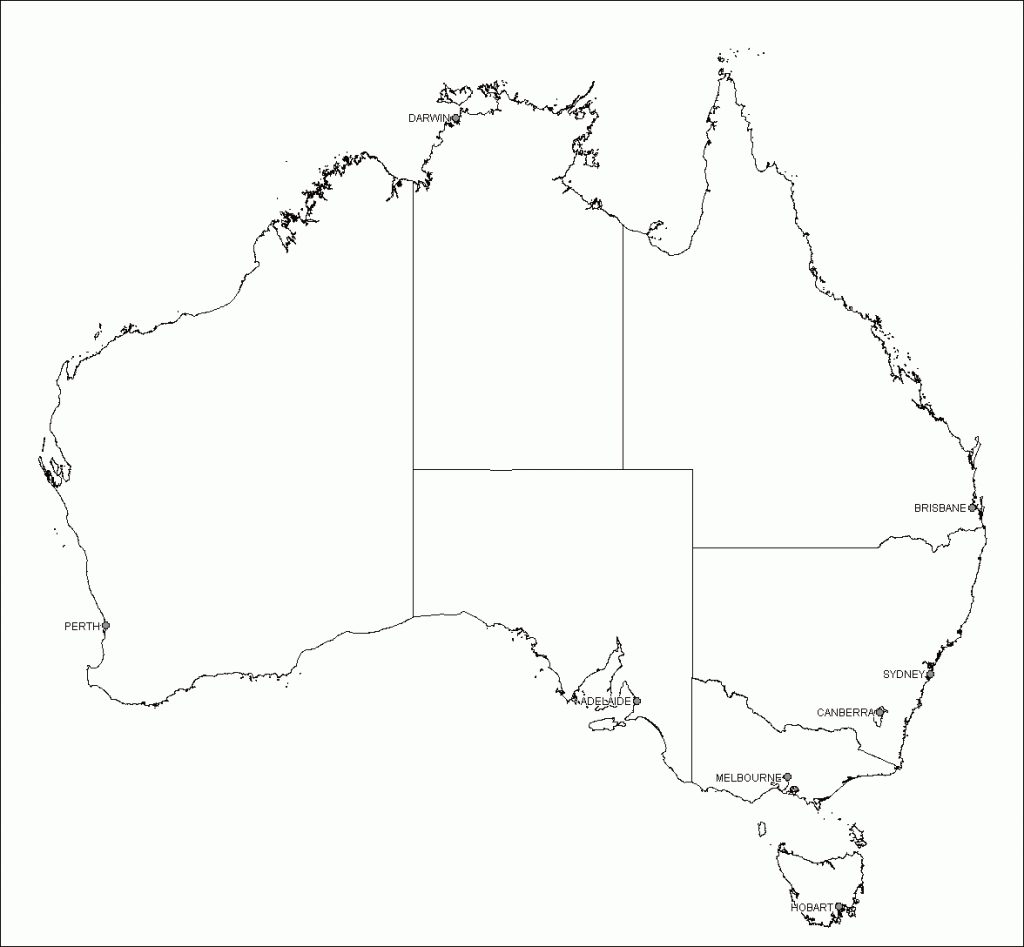 Free Printable Map Of Australia With States