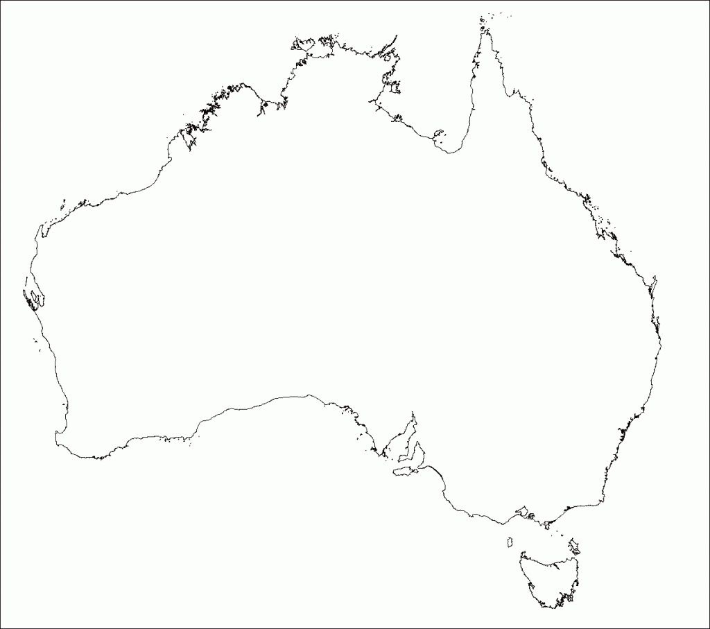 Basic Outline Maps : Library throughout Blank Map Of Australia Printable