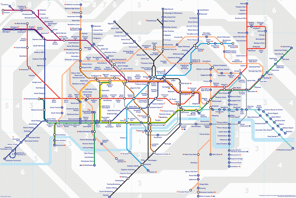 Bbc - London - Travel - London Underground Map with Printable Map Of The London Underground
