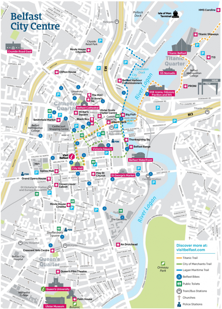 Belfast City Center Map in Belfast City Centre Map Printable