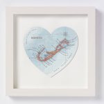 Bermuda Map Heart Printbombus Off The Peg | Notonthehighstreet Intended For Printable Map Of Bermuda