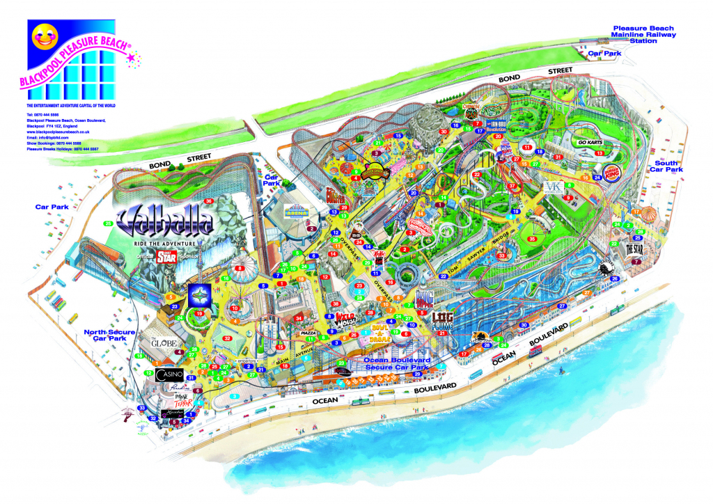 Blackpool Pleasure Beach 3D Map From Fitzpatrick Woolmer | 3D Maps intended for Blackpool Tourist Map Printable