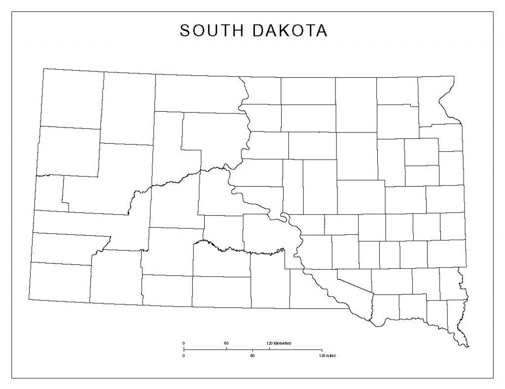 Blank County Map Of South Dakota with South Dakota County Map Printable