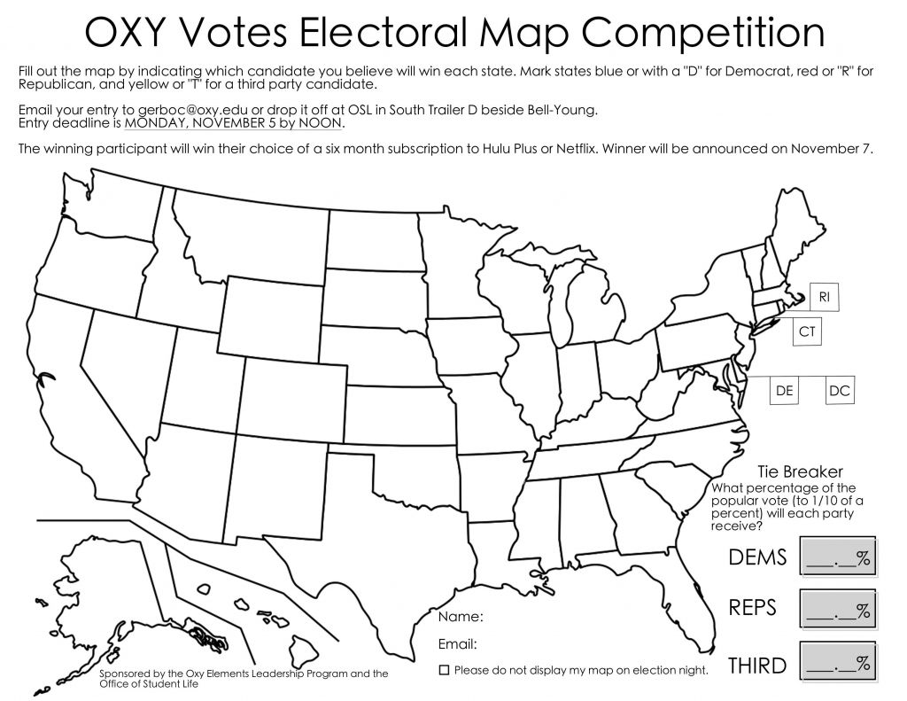 Blank Electoral College Map 2016 Printable Printable Maps