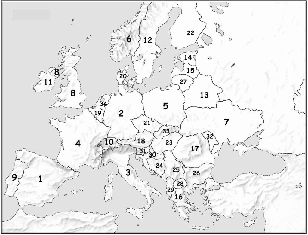 Blank Europe Map Quiz 0 1024×782 In Of - World Wide Maps within Blank Europe Map Quiz Printable