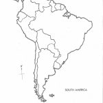Blank Map Of Central And South America Printable And Travel Intended For Printable Blank Map Of South America