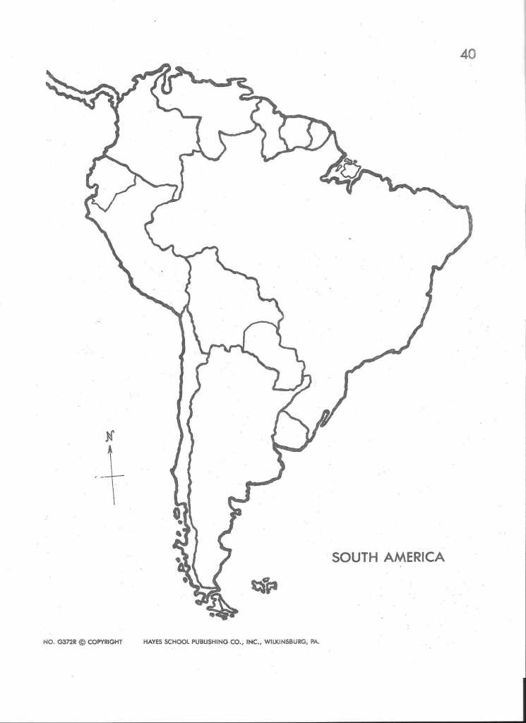 Blank Map Of Central And South America Printable And Travel intended for Printable Blank Map Of South America