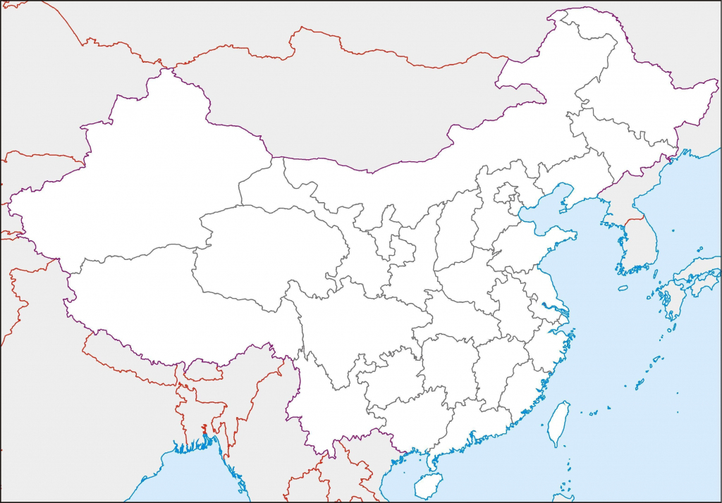 Blank Map Of China Printable And Travel Information | Download Free with Printable Map Of China For Kids