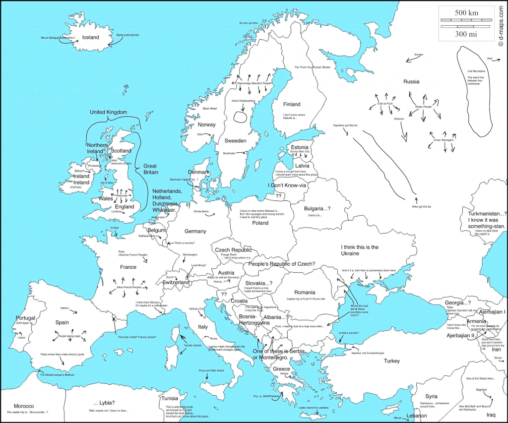 Blank Map Of Europe With Countries Inspirational Printable Map intended for Printable Map Of Europe