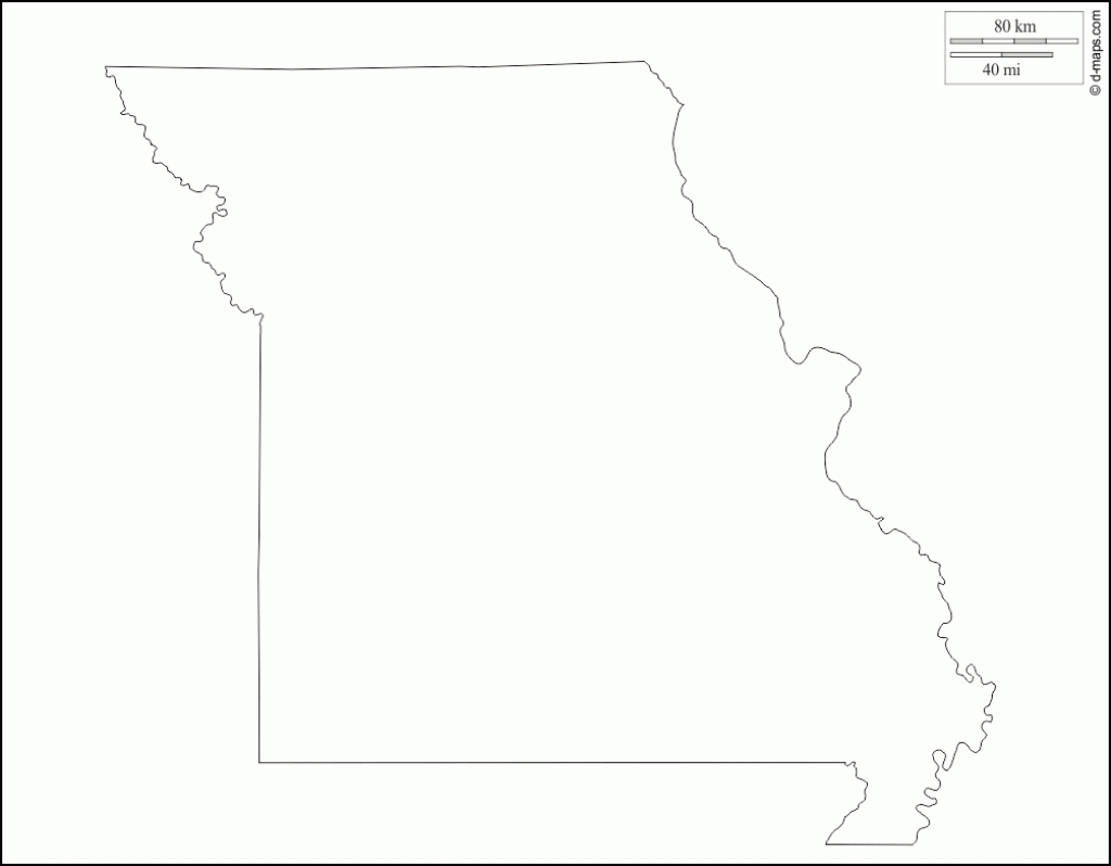 Blank Map Of Missouri And Travel Information | Download Free Blank for Printable Blank Map Of Missouri