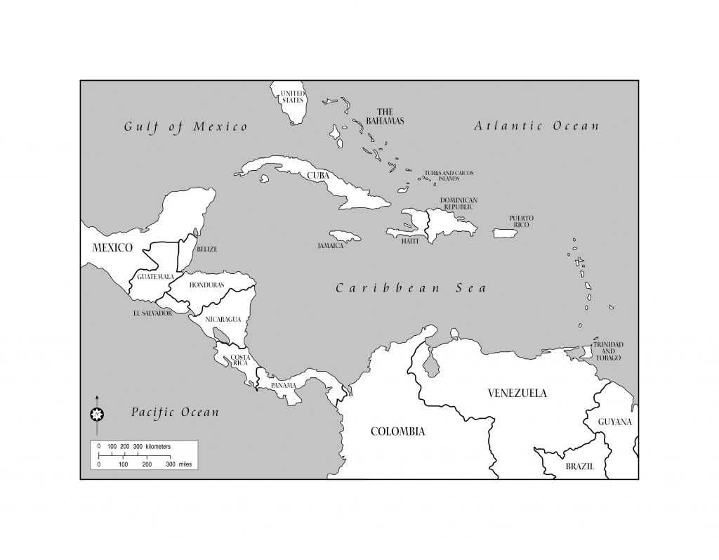 Blank Map Of The Caribbean And Travel Information | Download Free intended for Printable Blank Caribbean Map