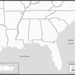 Blank Map Of The Southeast States Reference East Coast Us Printable Within Southeast States Map Printable
