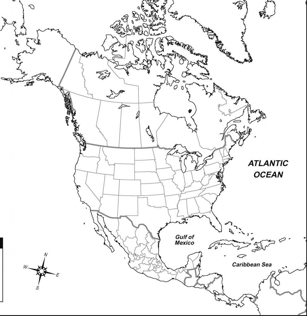 Blank Map Of The Us And Canada Outline Usa Mexico With Geography in Printable Blank Caribbean Map