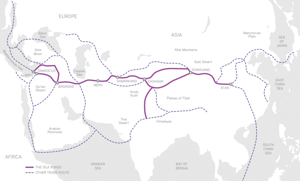 Blank Map Silk Road | File Available regarding Silk Road Map Printable